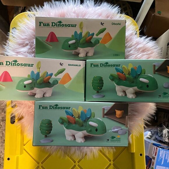 *NWT* (3) Dborki Cute Toys Fun Dinosaur Fine Motor Toy, 18+ Months - Picture 1 of 4
